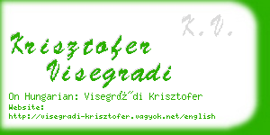 krisztofer visegradi business card